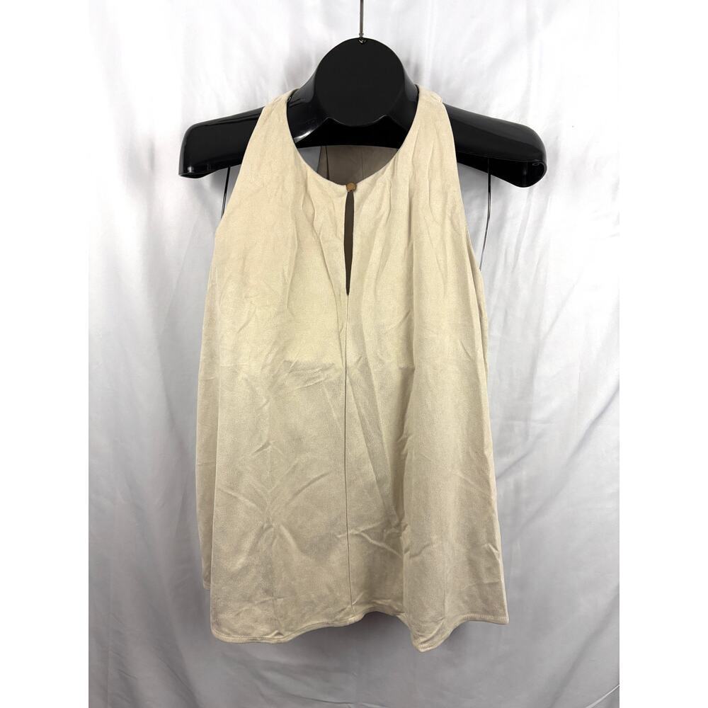 She + Sky‎ Faux Suede Tank Top LARGE Keyhole Sleeveless